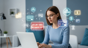 American user comparing credit card no annual fee options online in 2025